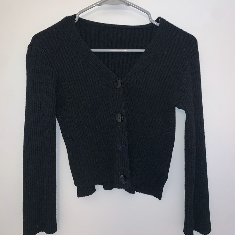 Button Up Ribbed Cardigan - Picture 2 of 2
